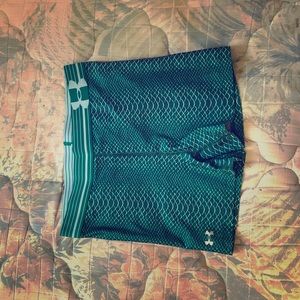 Under Armour emerald green spandex running shorts